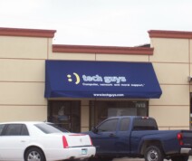 commercial awning at tech guys