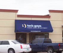 commercial awning at tech guys