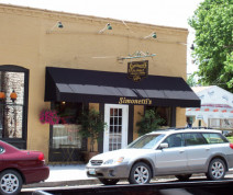 commercial awning at Simonetti's