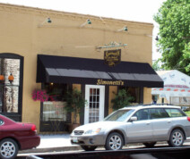 commercial awning at Simonetti's