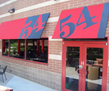 Commercial Awning color block