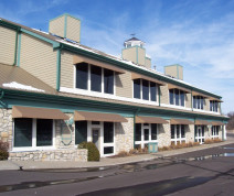 Commercial Building with Window Awnings