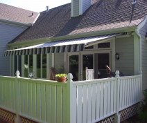 residential backyard deck awning