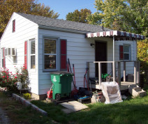 residential backyard deck awning