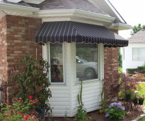 residential awning on bay window