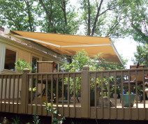 residential backyard deck awning