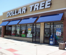 commercial awnings at Dollar Tree